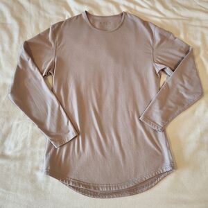 BYLT Drop Cut Long Sleeve Shirt Size Small Gray